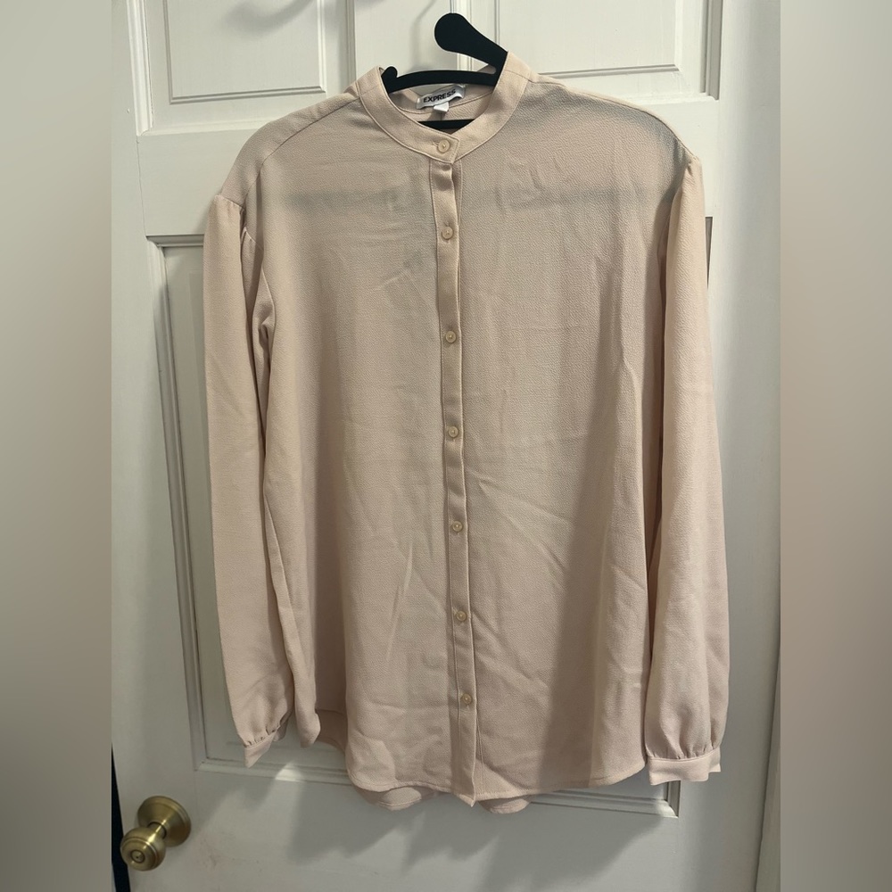 Express Oversized Stand Collar shirt women’s xs